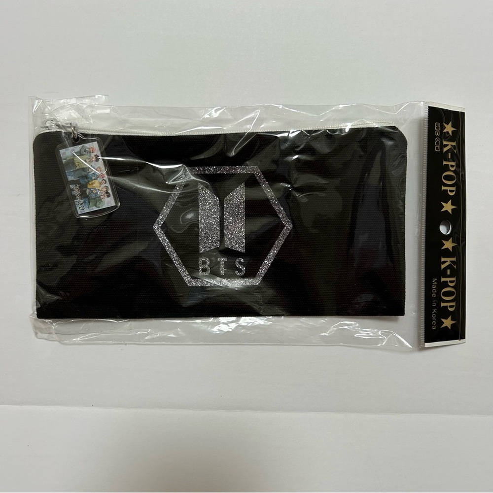 Black BTS K-Pop Pencil Case